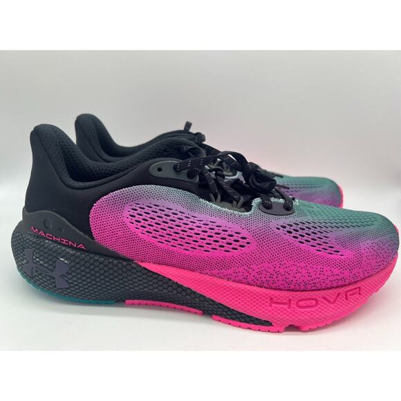 Under Armour HOVR Machina 3 Daylight Black Electro Pink 3025164-001 Mens Size 11 - Picture 1 of 12
